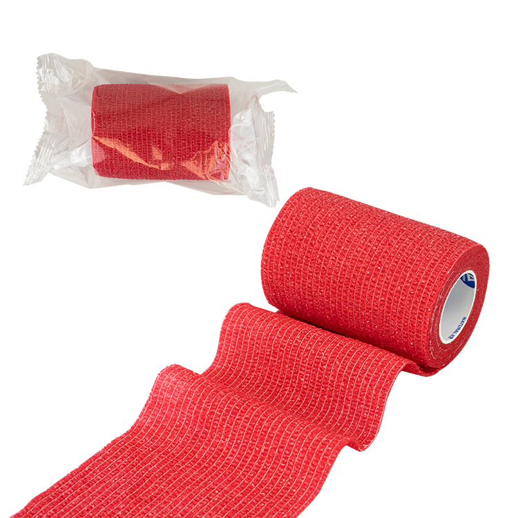 Sensi Wrap, Self-Adherent - Latex Free, 4" X 5 yds Red, 18/cs