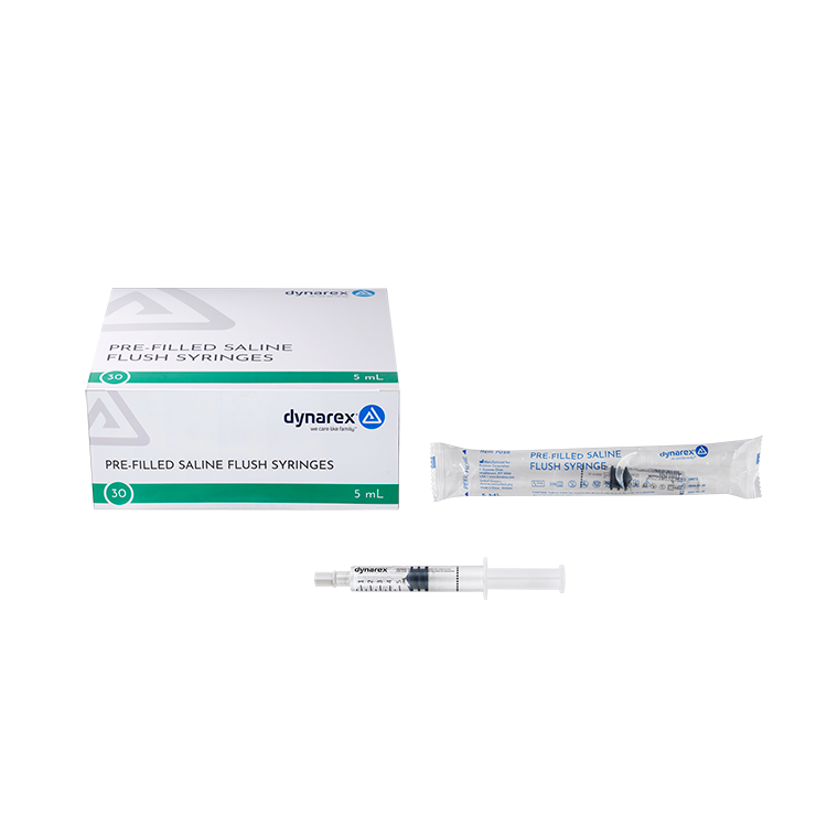 Pre-Filled Saline Flush Syringe, 5mL, 16/30cs (7058)