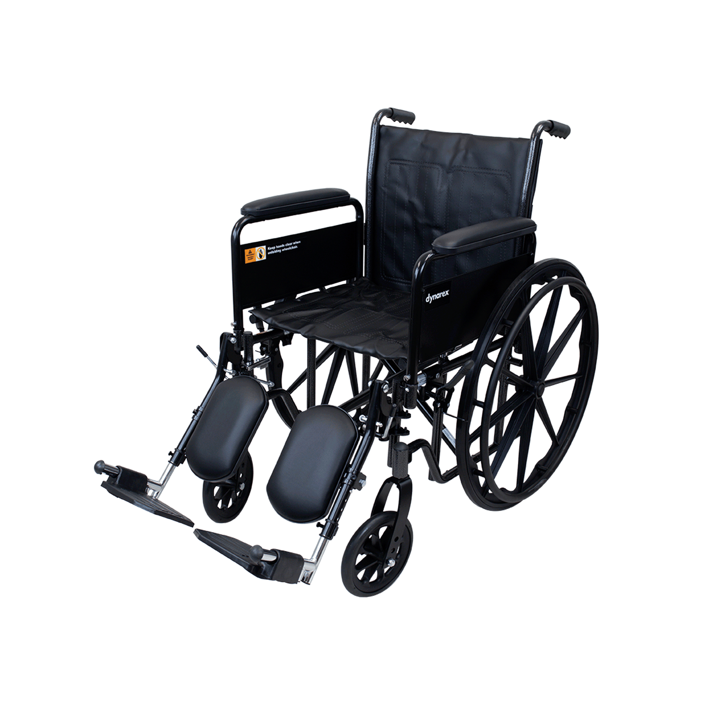 DynaRide S2 Wheelchair - 18" x 16" w/ Detach Full Arm ELR, Silver Vein, 1pc/cs