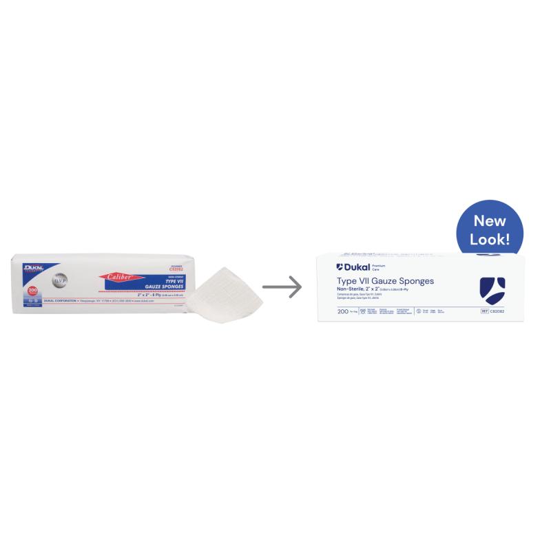 Premium Care Non-Sterile Type VII Gauze Sponges, 8-Ply, 2" x 2" (C82082)