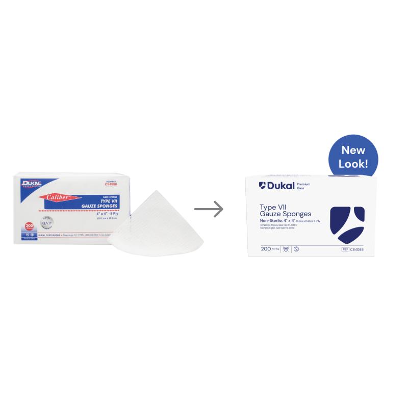 Premium Care Non-Sterile Type VII Gauze Sponges, 8-Ply, 4" x 4" (C84088)