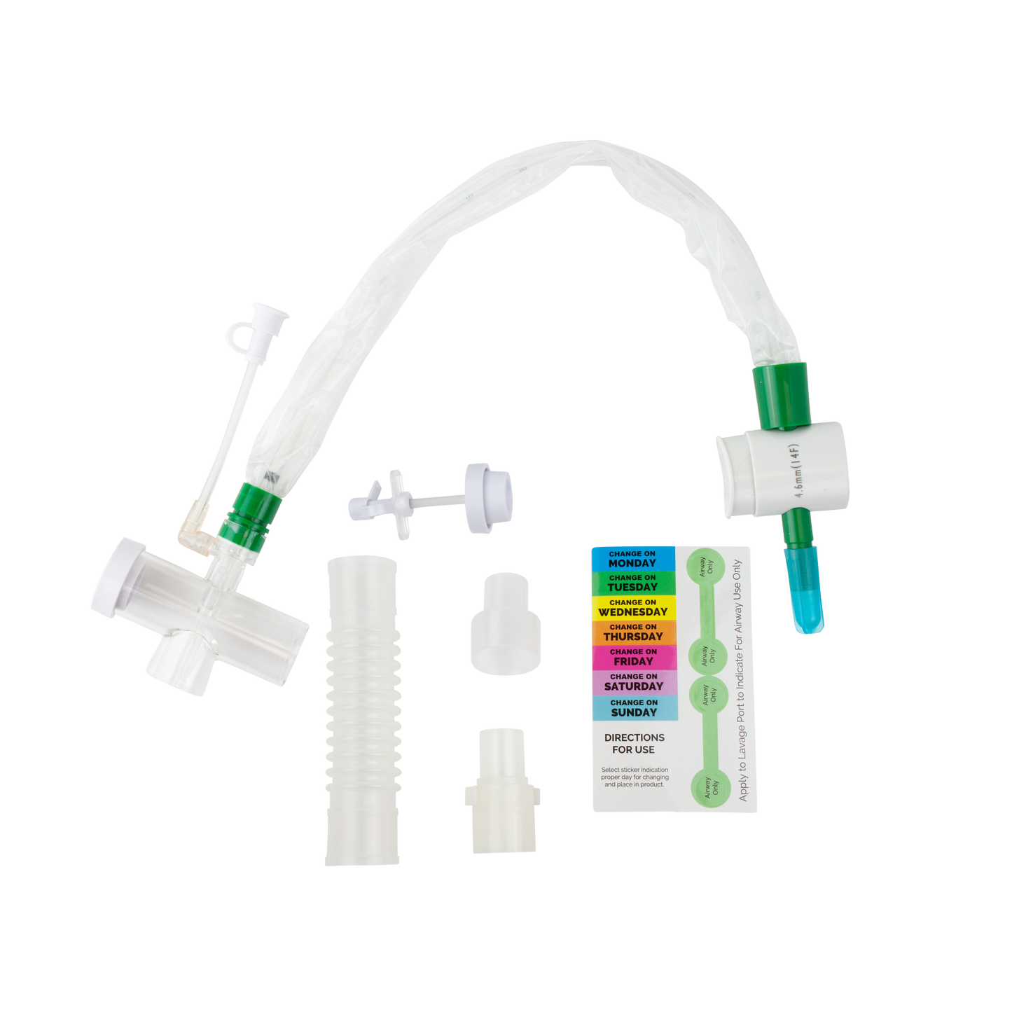 Closed Suction Tracheal Catheter w/ T-Piece, 14 Fr, Case (31002)