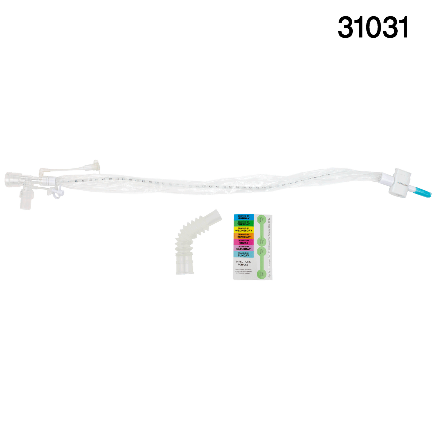 Closed Suction Endotracheal Catheter w/ Double Swivel Elbow, 12 Fr, Case (31031)