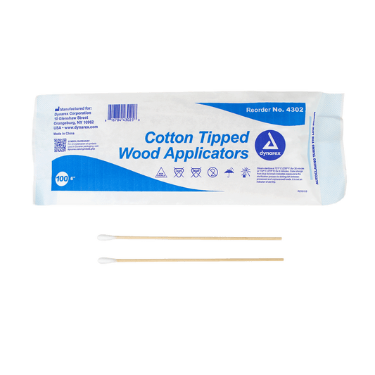 6" Cotton Tipped Wood Applicators, Non-Sterile, Case (4302)