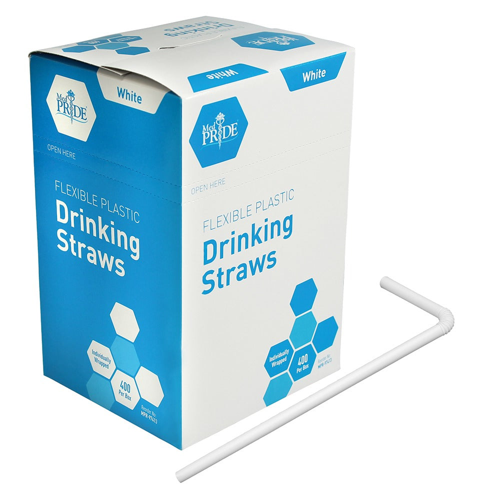 Shield Line Flexible Straws - 25/400/cs. medical supply