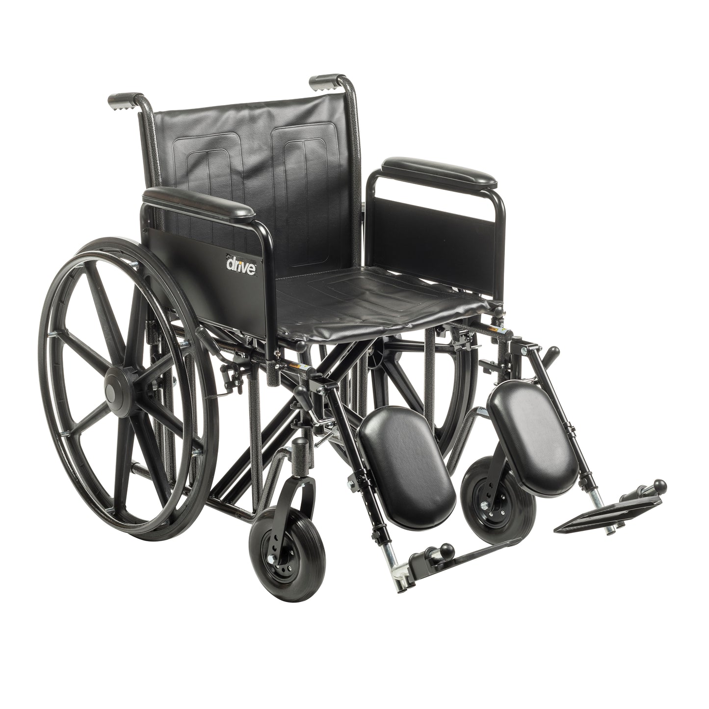 Sentra EC Heavy Duty Wheelchair, Detachable Full Arms, Elevating Leg Rests, 24" Seat