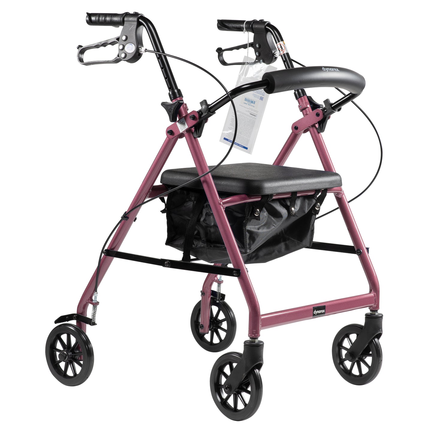DynaGo Quad 6, Aluminum Rollator, Pink (10201PK)