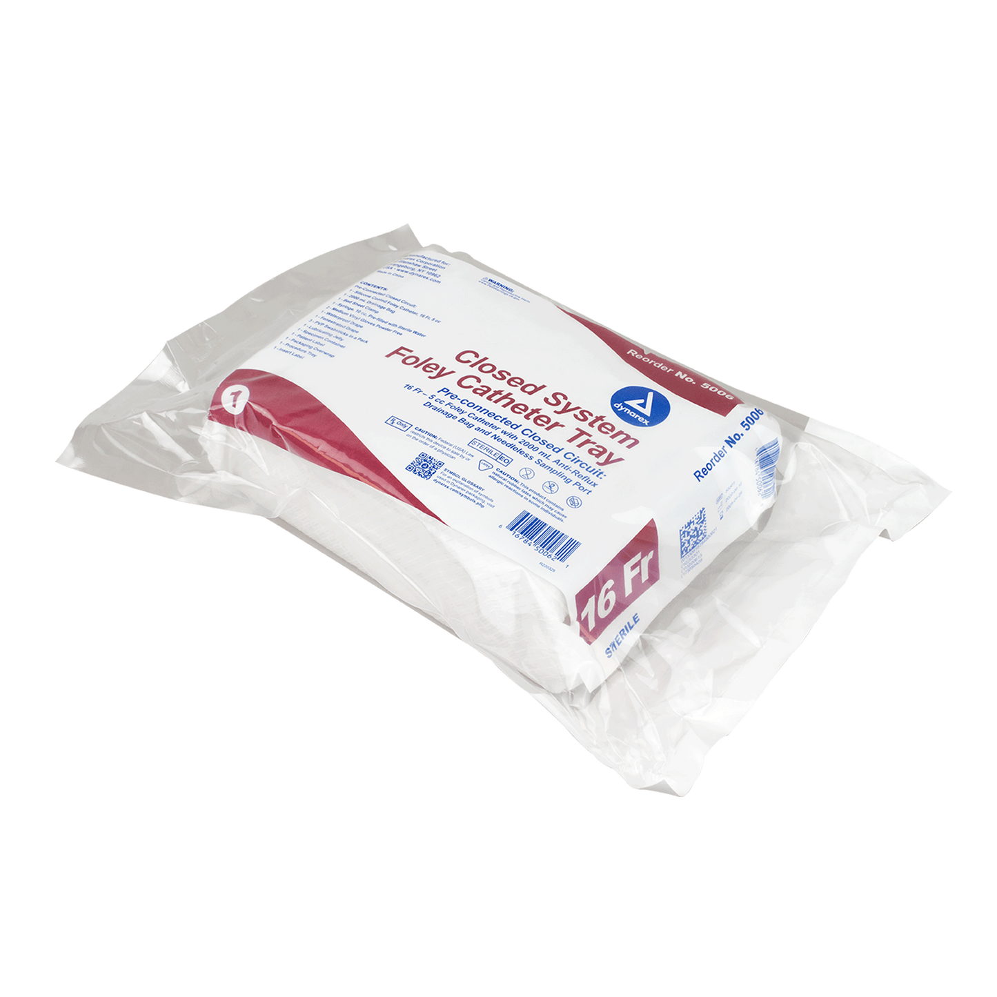 Closed Circuit / Closed System Foley Catheter Tray, 16 Fr, Case (5006)