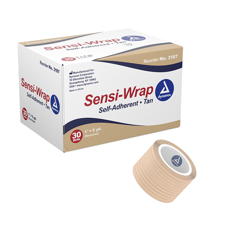 Sensi Wrap, Self-Adherent - Latex Free, 1" x 5 yd Tan, 30/cs