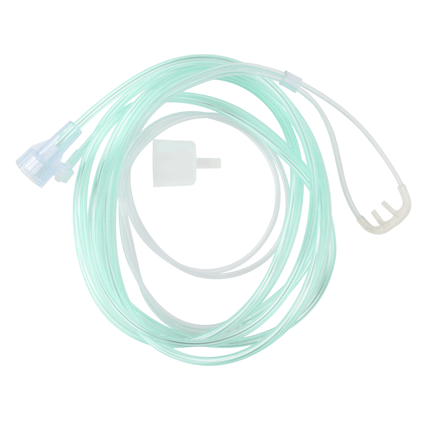 EtCO2 Nasal Sampling Cannula w/ 7' (2.1 m) Tubing w/ Male Lu, Pediatric/Universal 02 Tubing, 25/cs
