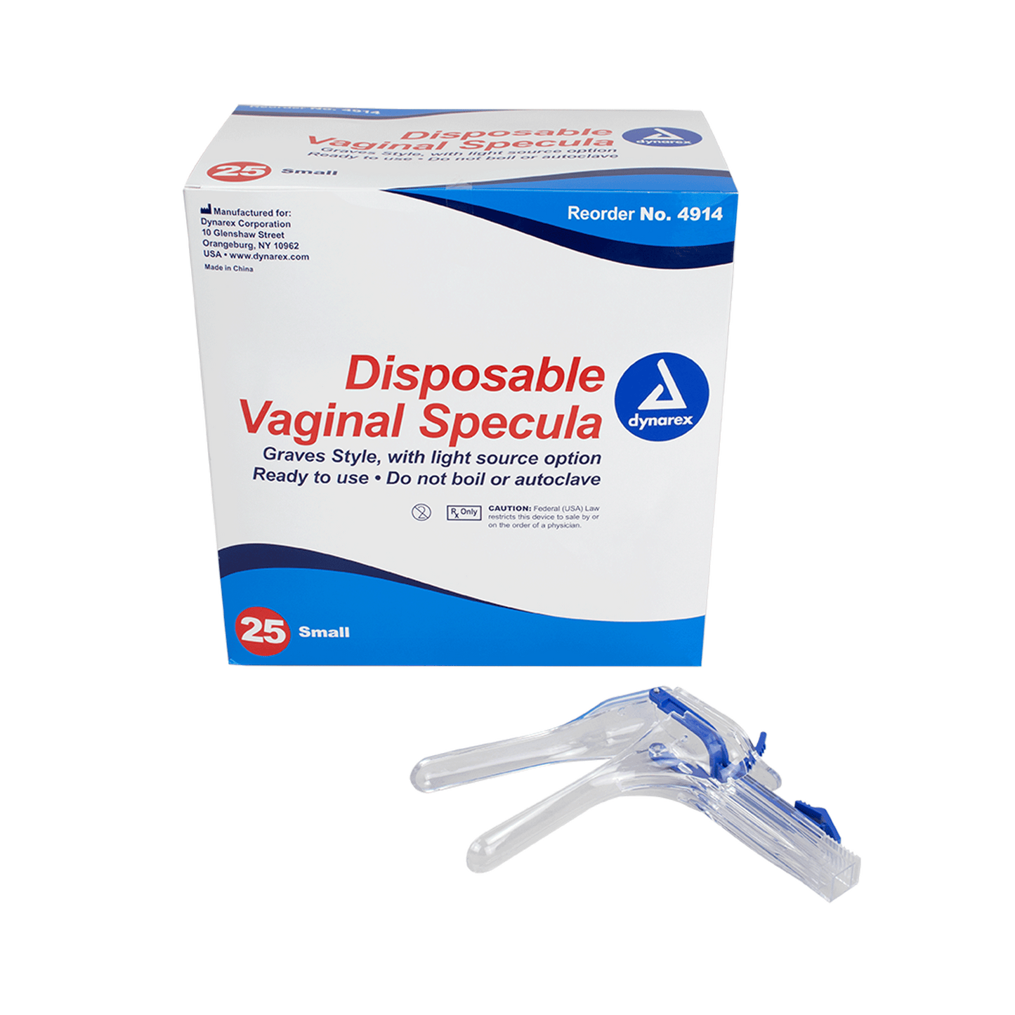 Vaginal Specula, Disposable, with Light, Small, Case (4914)