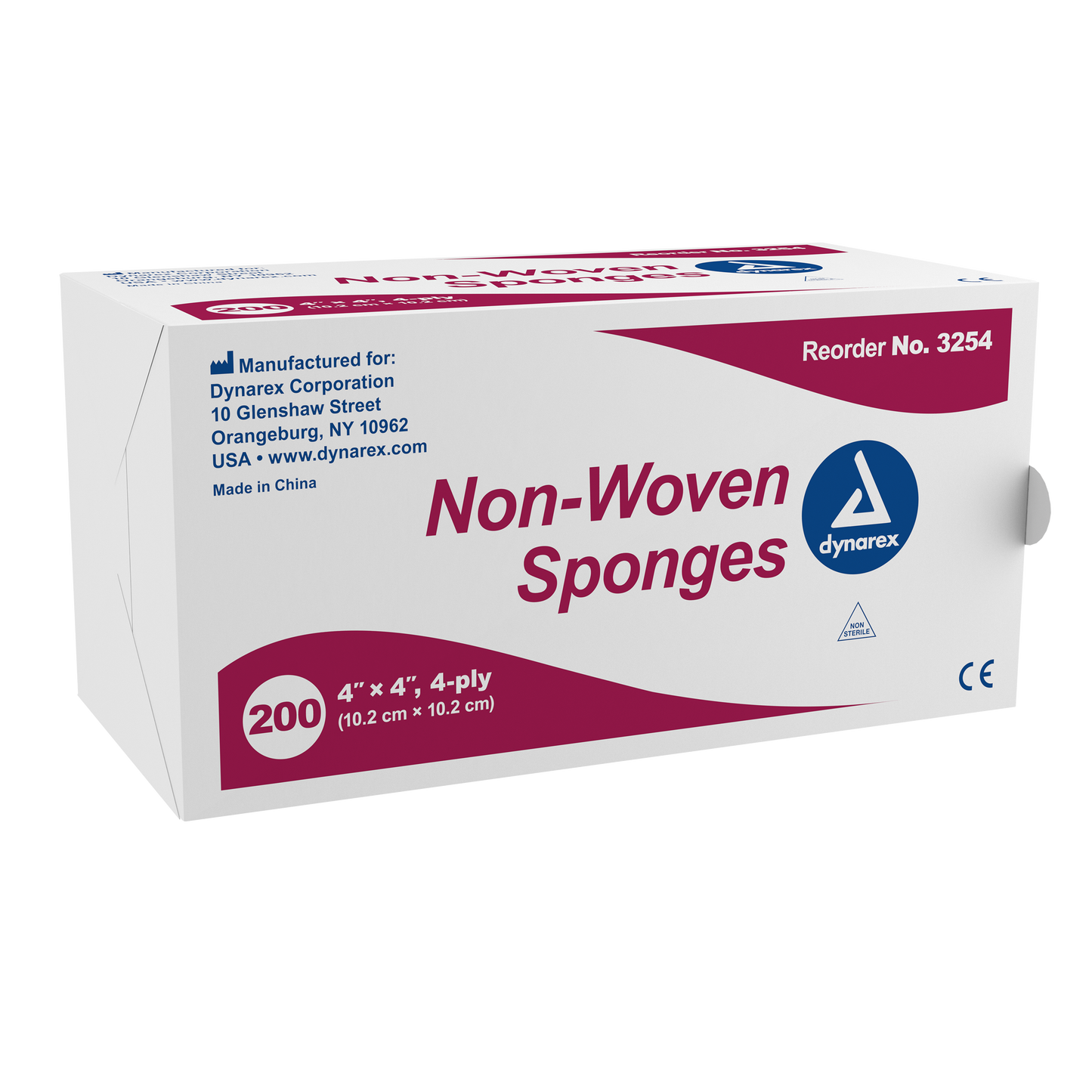 Non-Woven Sponge, 4" x 4", 4-Ply (3254)