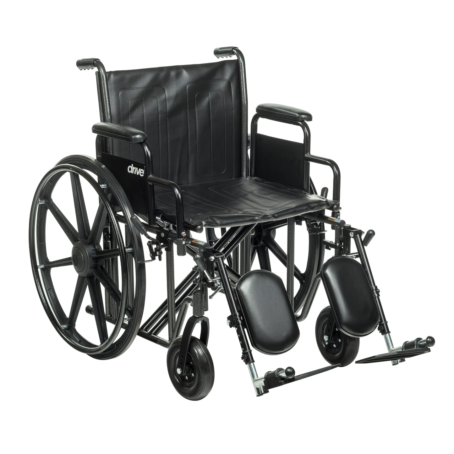 Sentra EC Heavy Duty Wheelchair, Detachable Desk Arms, Elevating Leg Rests, 24"Seat