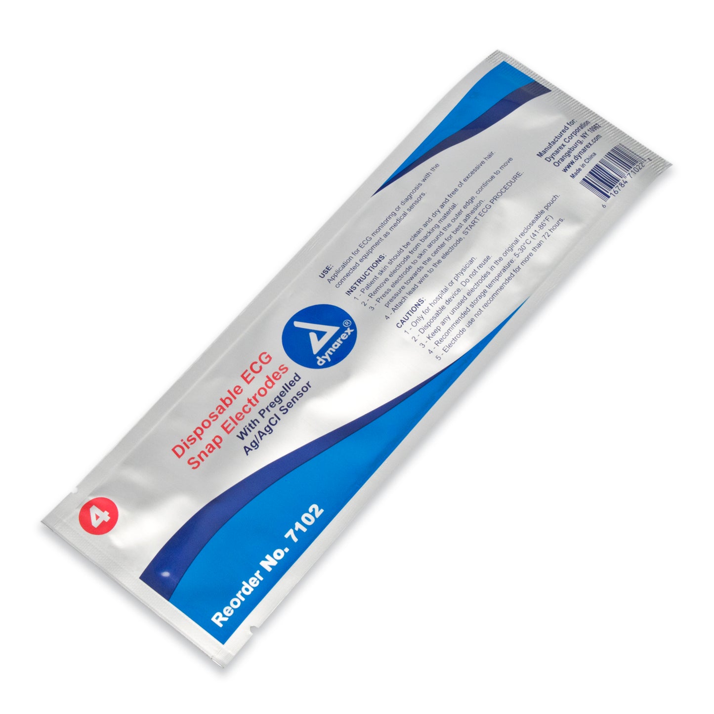 ECG Snap Electrode, 50 mm x 55 mm - Adult, 150/4/cs