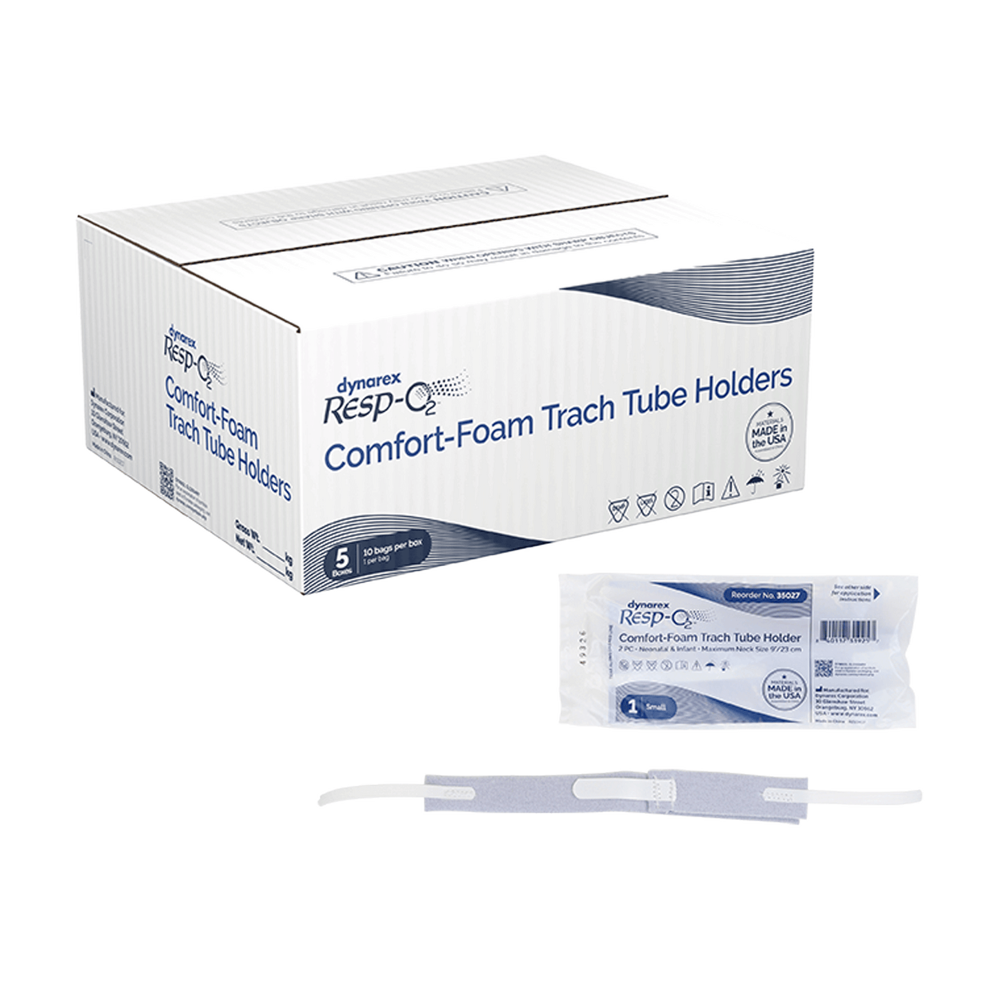 Comfort-Foam Trach Tube Holder, 2-Piece, Small, Neonatal - Infant, Case (35027)