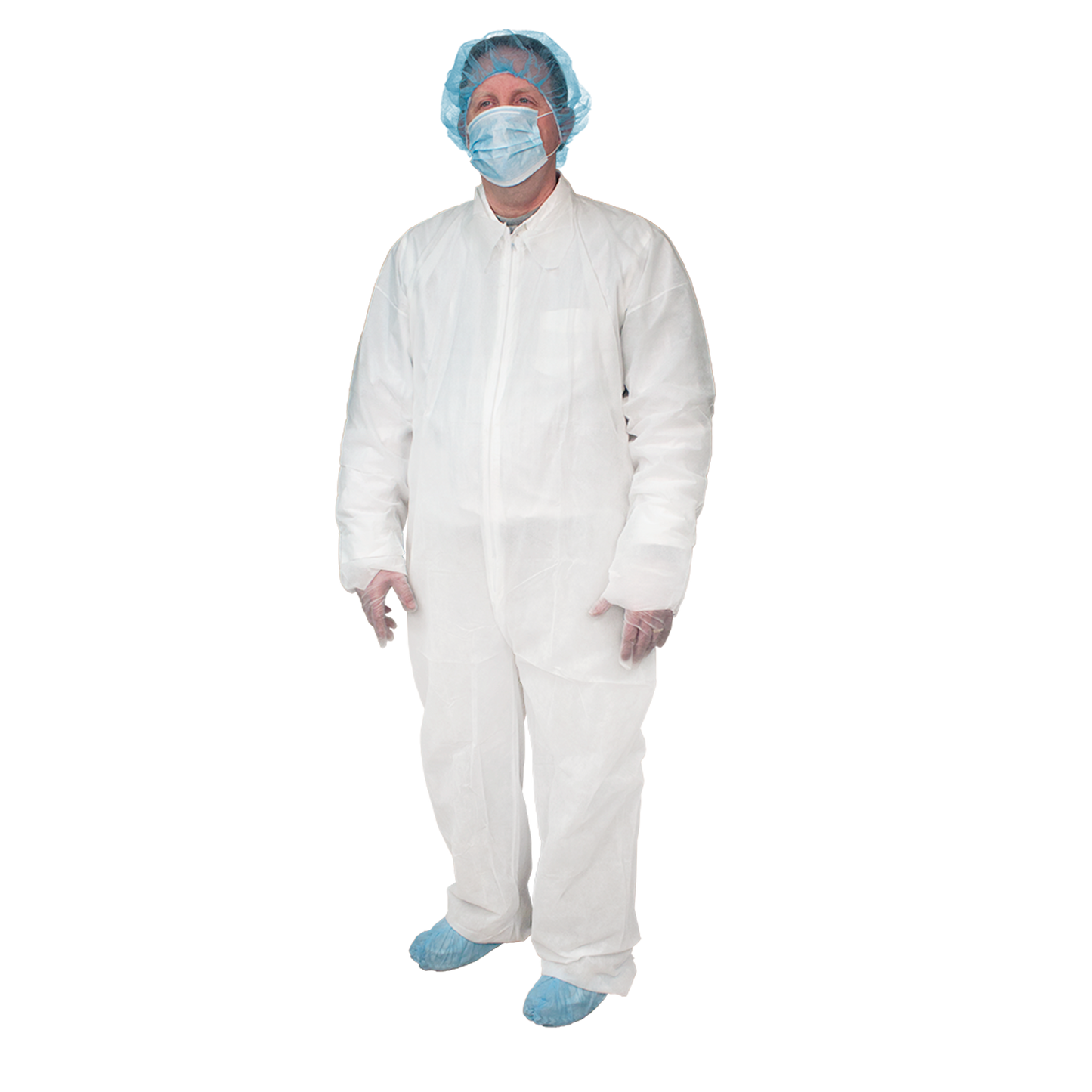 Disposable Coveralls, Universal Size, White, Case (2149)