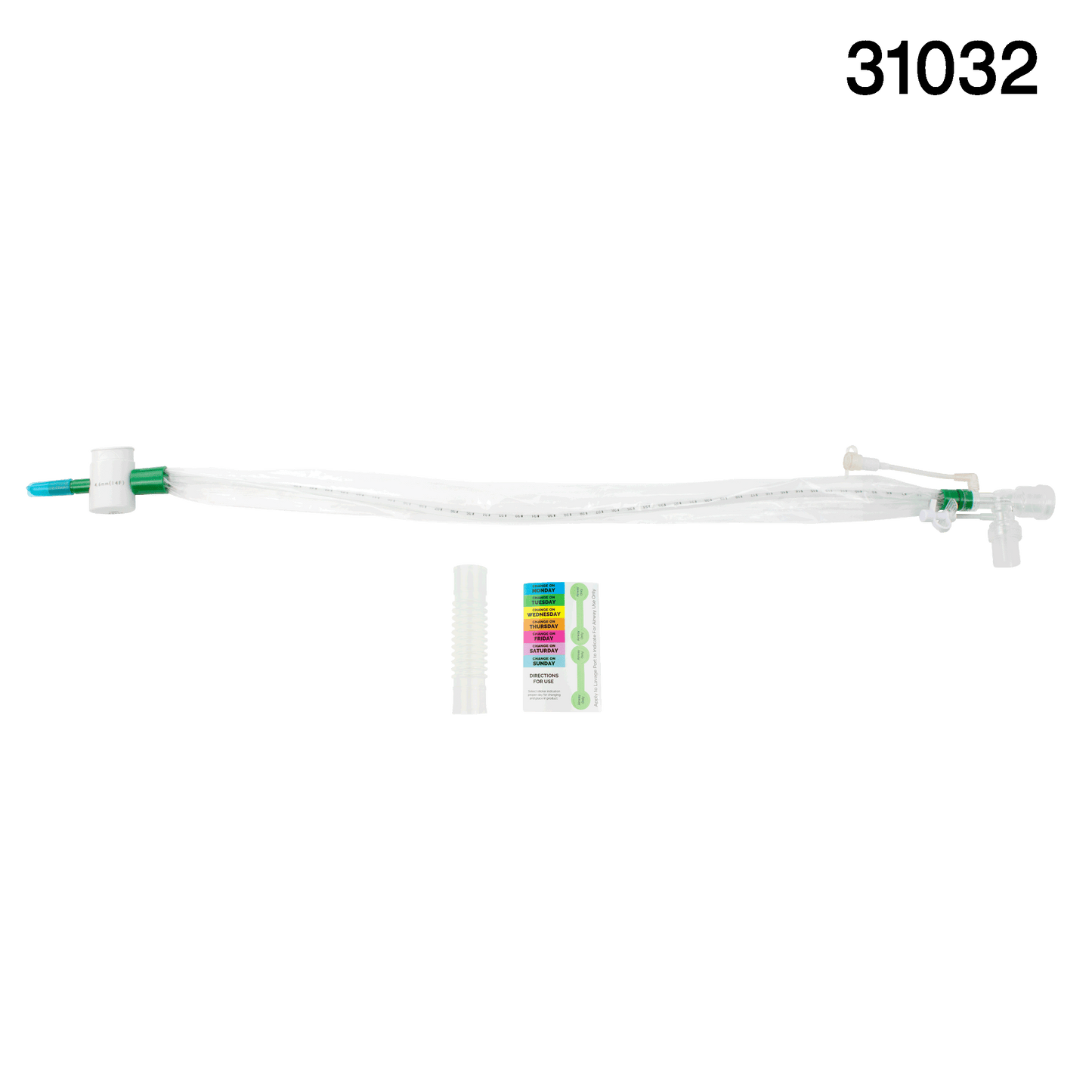 Closed Suction Endotracheal Catheter w/ Double Swivel Elbow, 14 Fr, Case (31032)