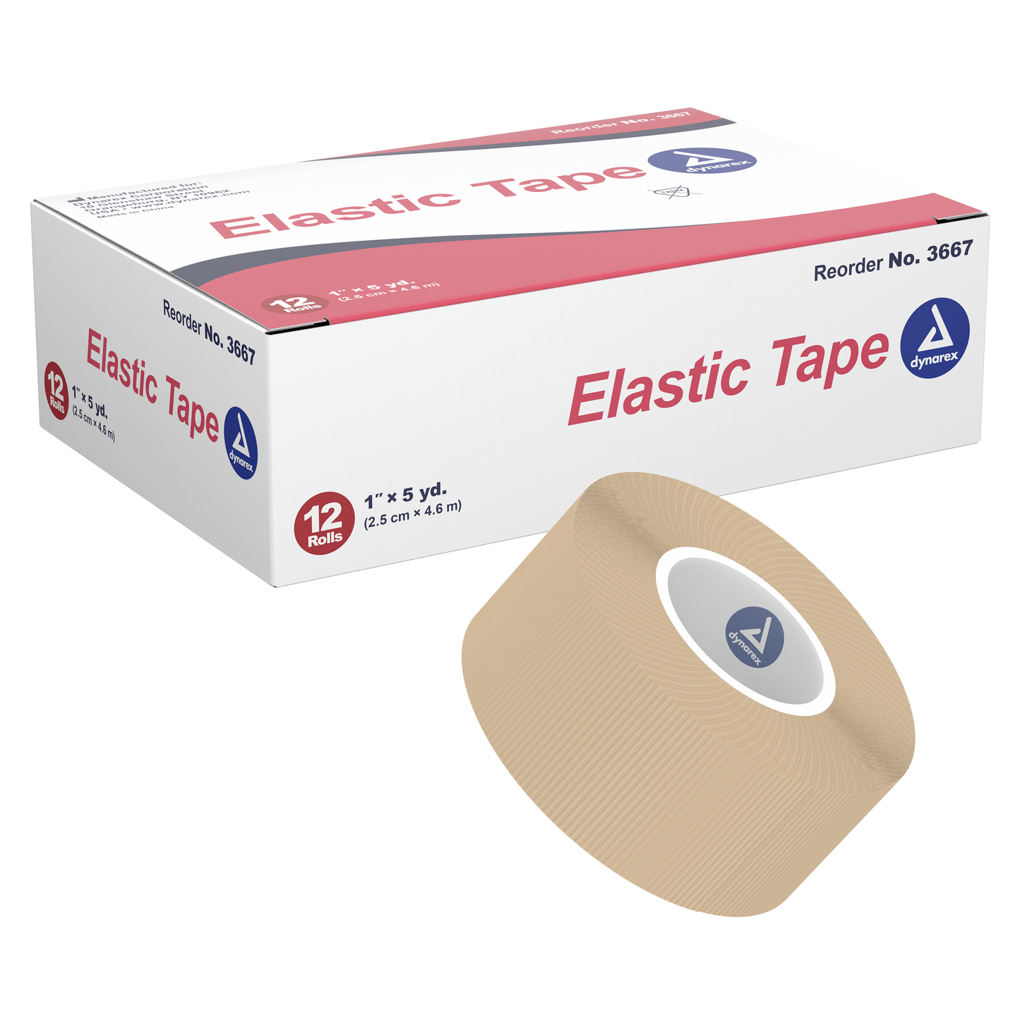 Elastic Tape, 1" x 5 yds, Case (3667)