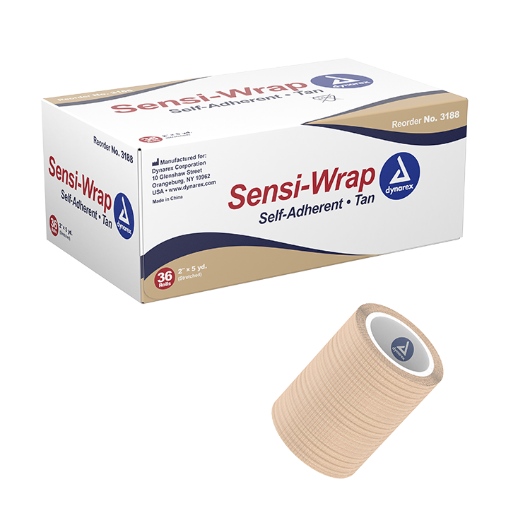 Sensi Wrap, Self-Adherent - Latex Free, 2" x 5 yd Tan, 36/cs