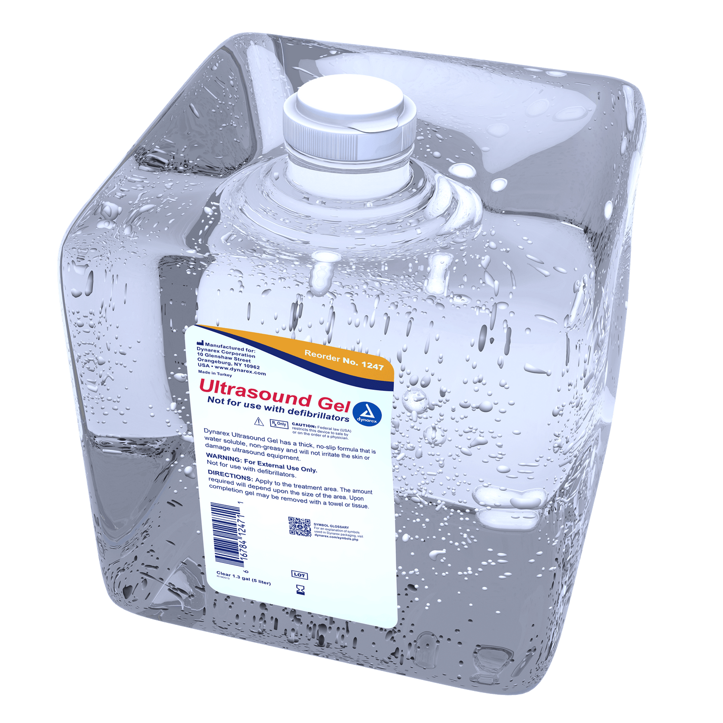 Ultrasound Gel, 1.3 gal., Clear, Case of 4 (1247)