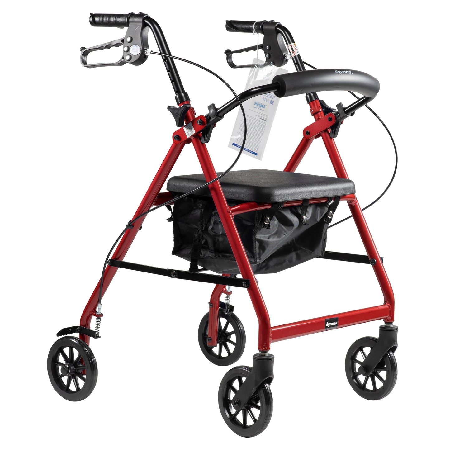 DynaGo Quad 6, Aluminum Rollator, Red (10201RD)