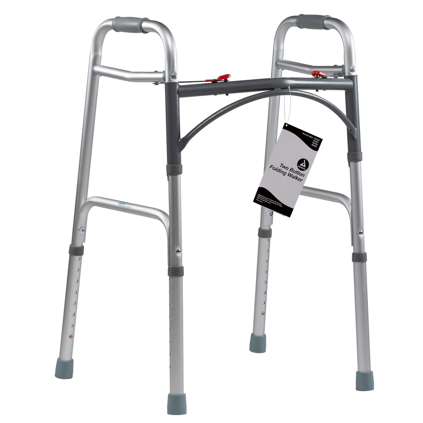 Adult Two Button Folding Walker, 32" - 39", Case (10160-4)