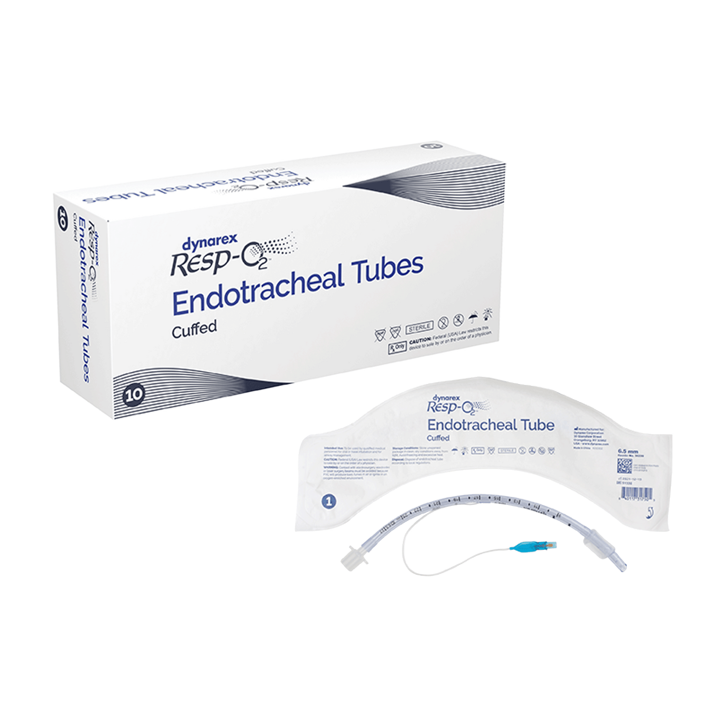 Endotracheal Tubes - Cuffed, 6.5 mm, 10/bx