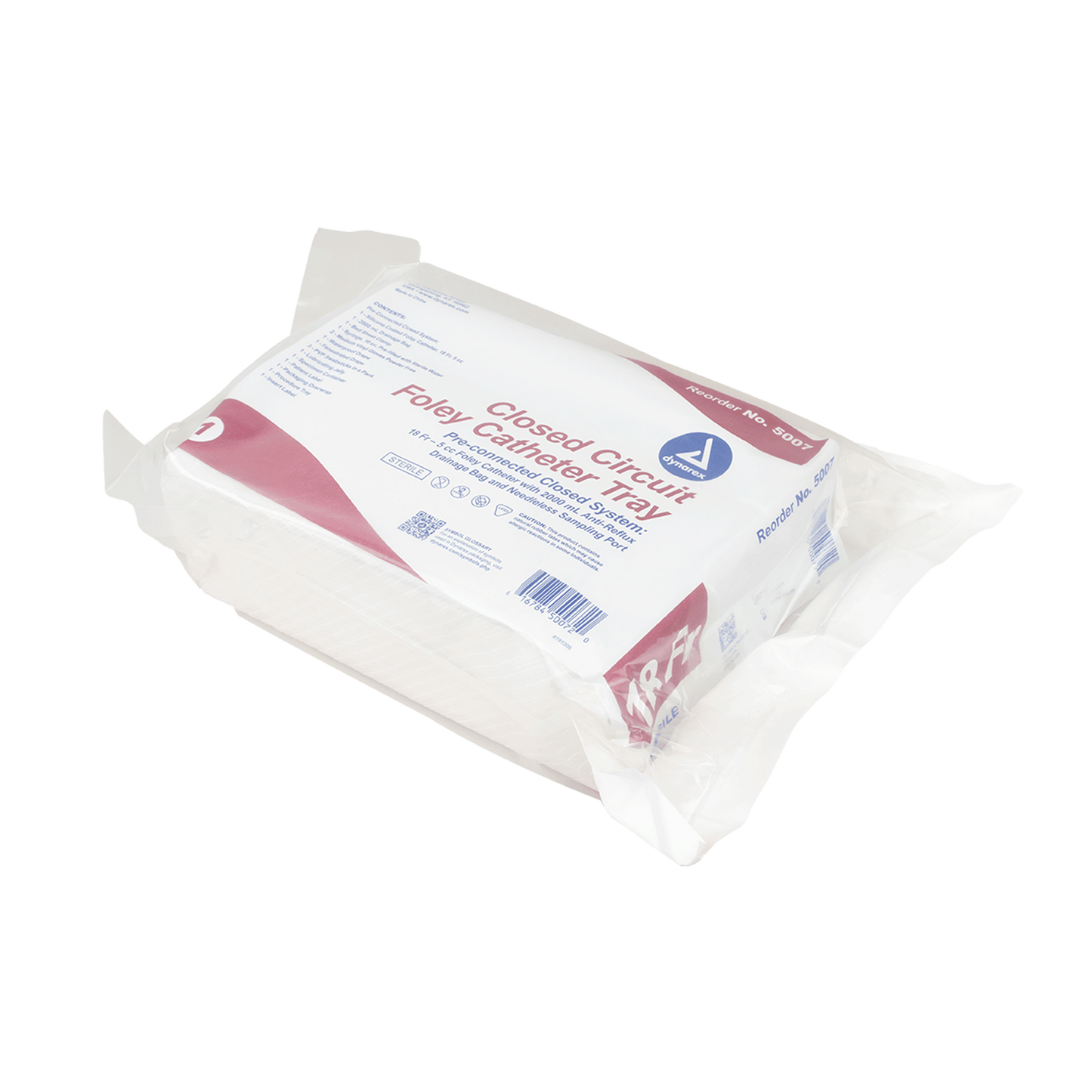 Closed Circuit / Closed System Foley Catheter Tray, 18 Fr, Case (5007)