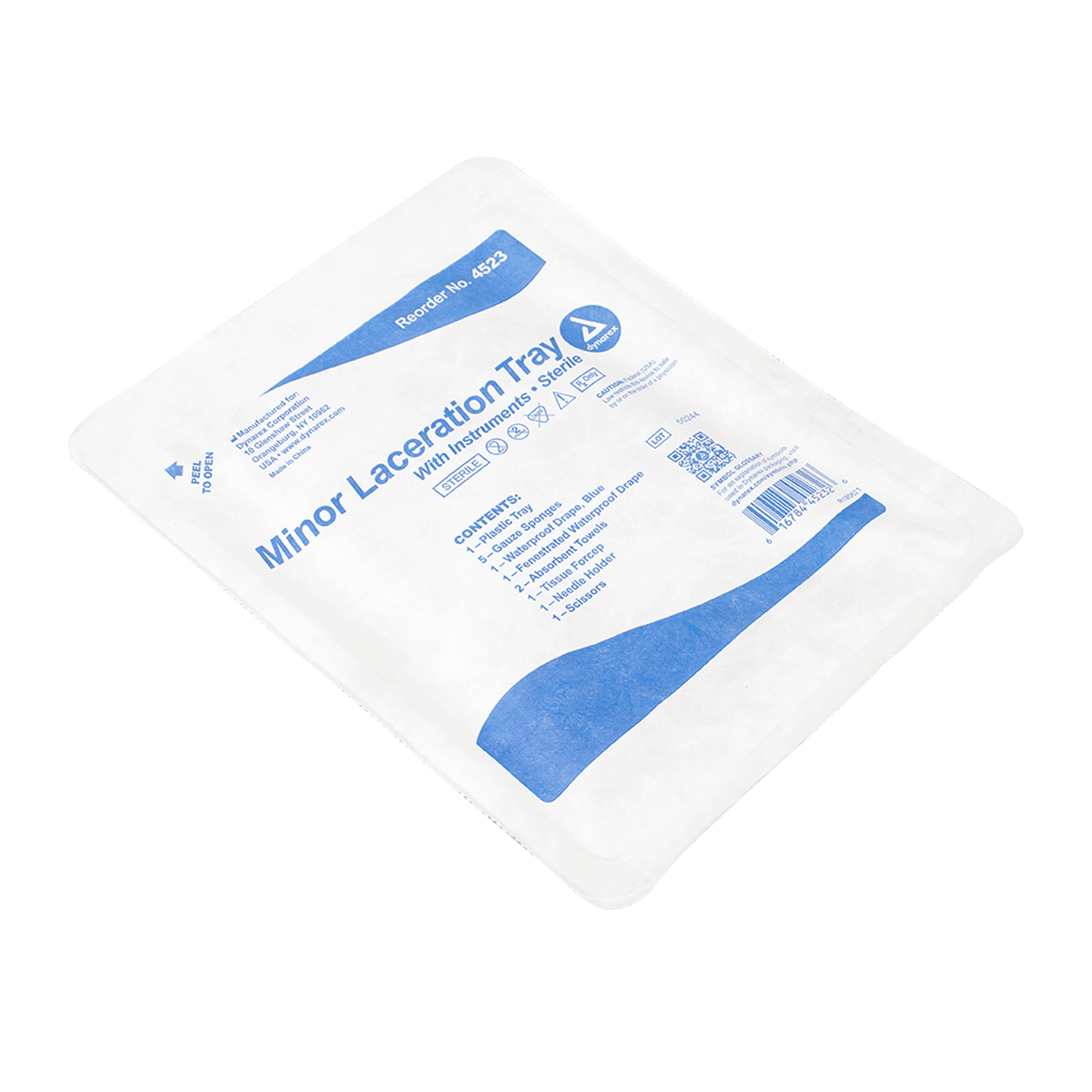 Minor Laceration Tray, with Instruments, Case (4523)