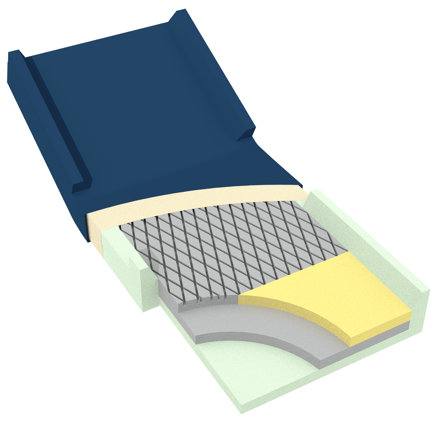 DynaRest Deluxe Tri-Layer Foam Mattress with Perimeter, 36" x 80" (10424)