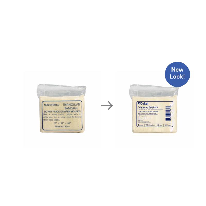 Non-Sterile Triangular Bandage, 37" x 37" x 52" (TB37)