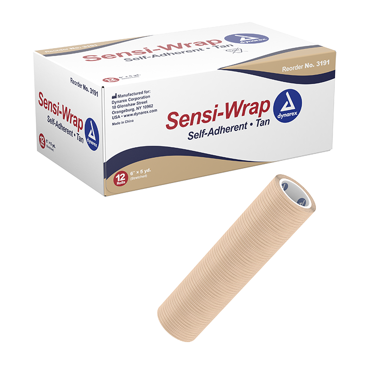 Sensi Wrap, Self-Adherent - Latex Free, 6" x 5 yd Tan, 12/cs