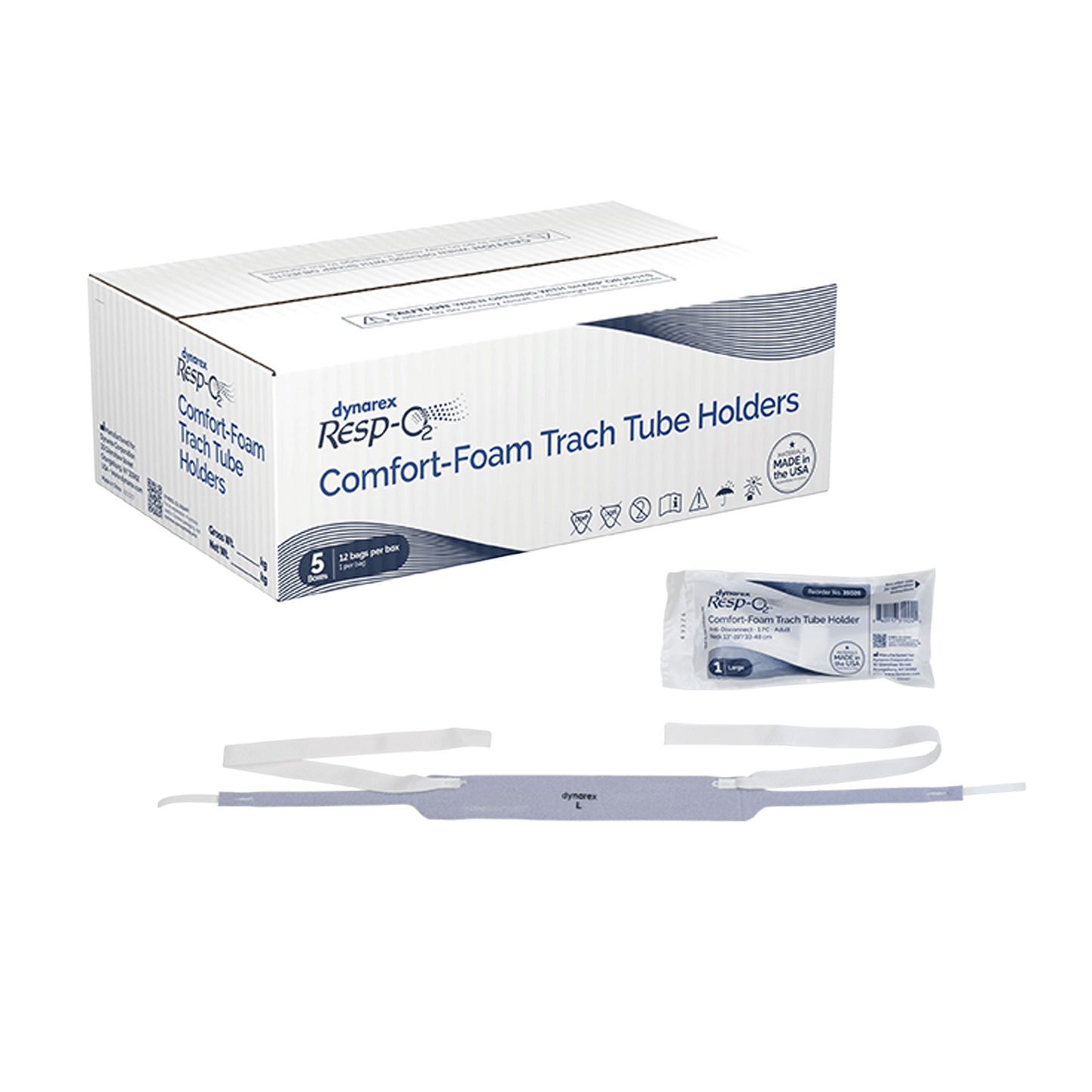 Comfort-Foam Trach Tube Holder - Anti Disconnect, 1 Piece, Large, Adult, Case (35026)