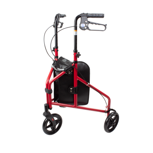 DynaGo Zoom, 3 Wheeled Rollator, 3" Wheels, Red (10200)