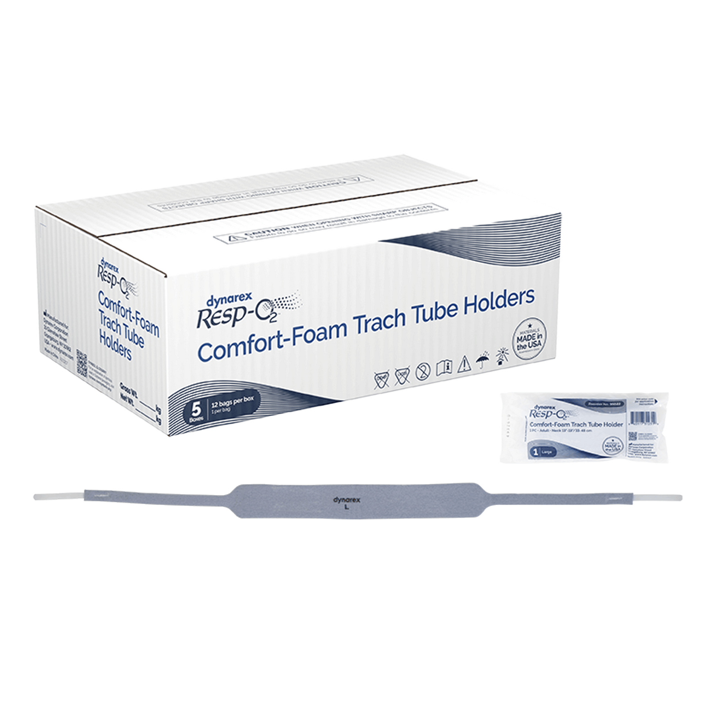 Comfort-Foam Trach Tube Holder, 1-Piece, Large, Adult, Case (35022)