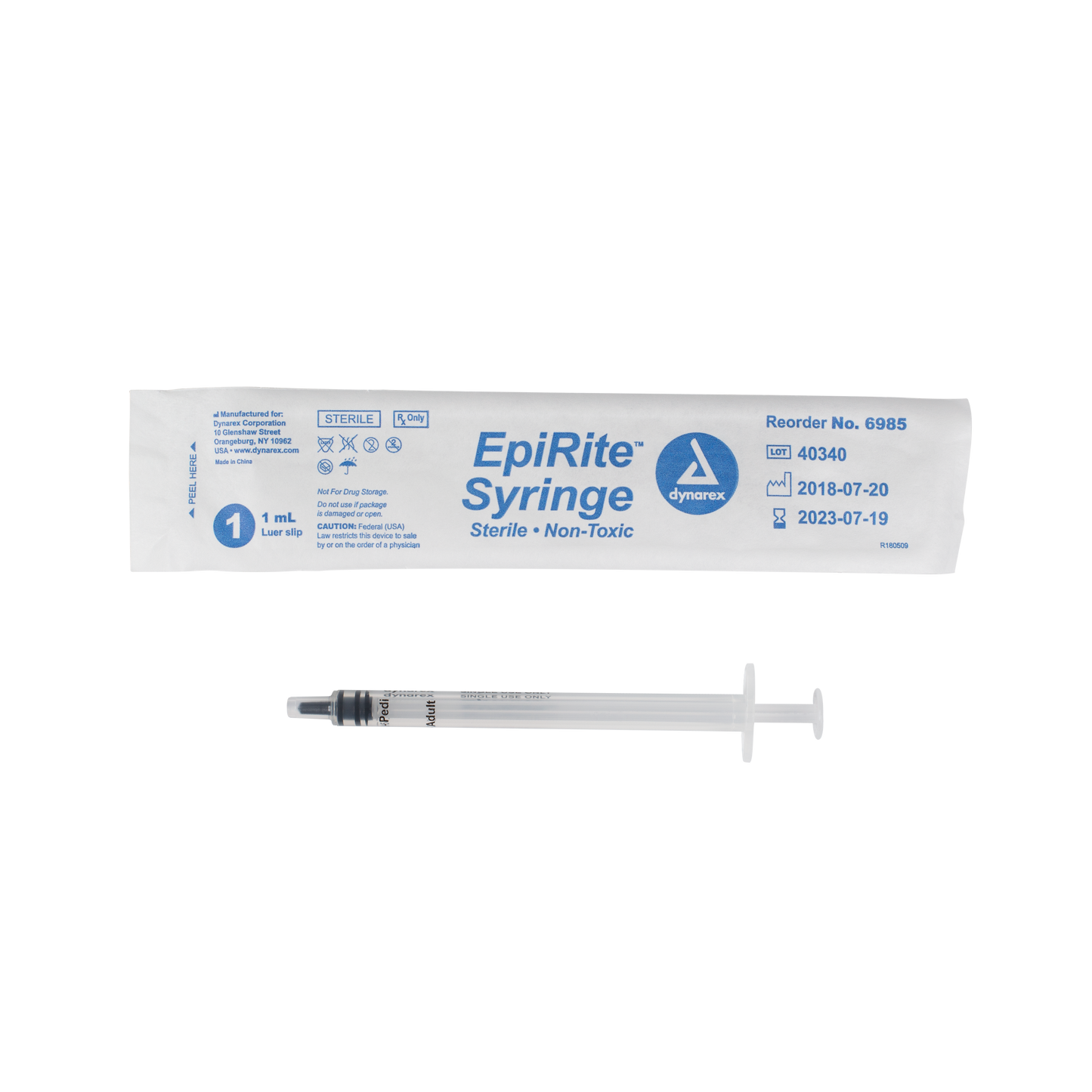 EpiRite Syringe - Luer Slip, 1 cc, 10/100/cs