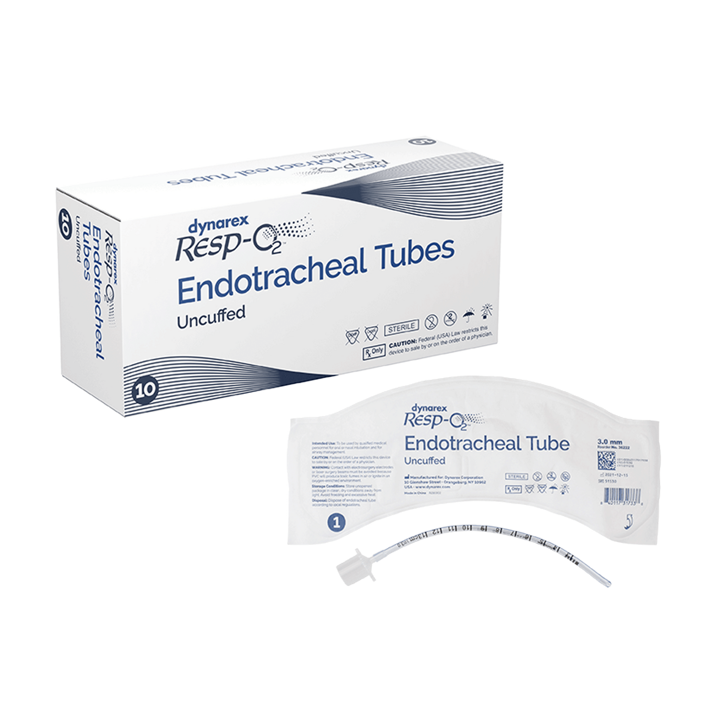 Endotracheal Tubes - Uncuffed, 3.0 mm, 10/bx
