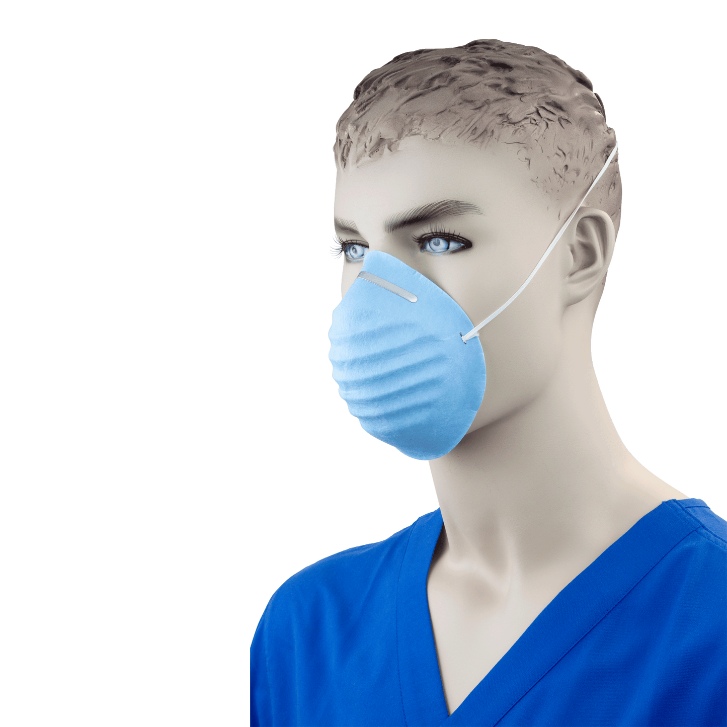 Molded Face Mask, Blue, Case (2203)