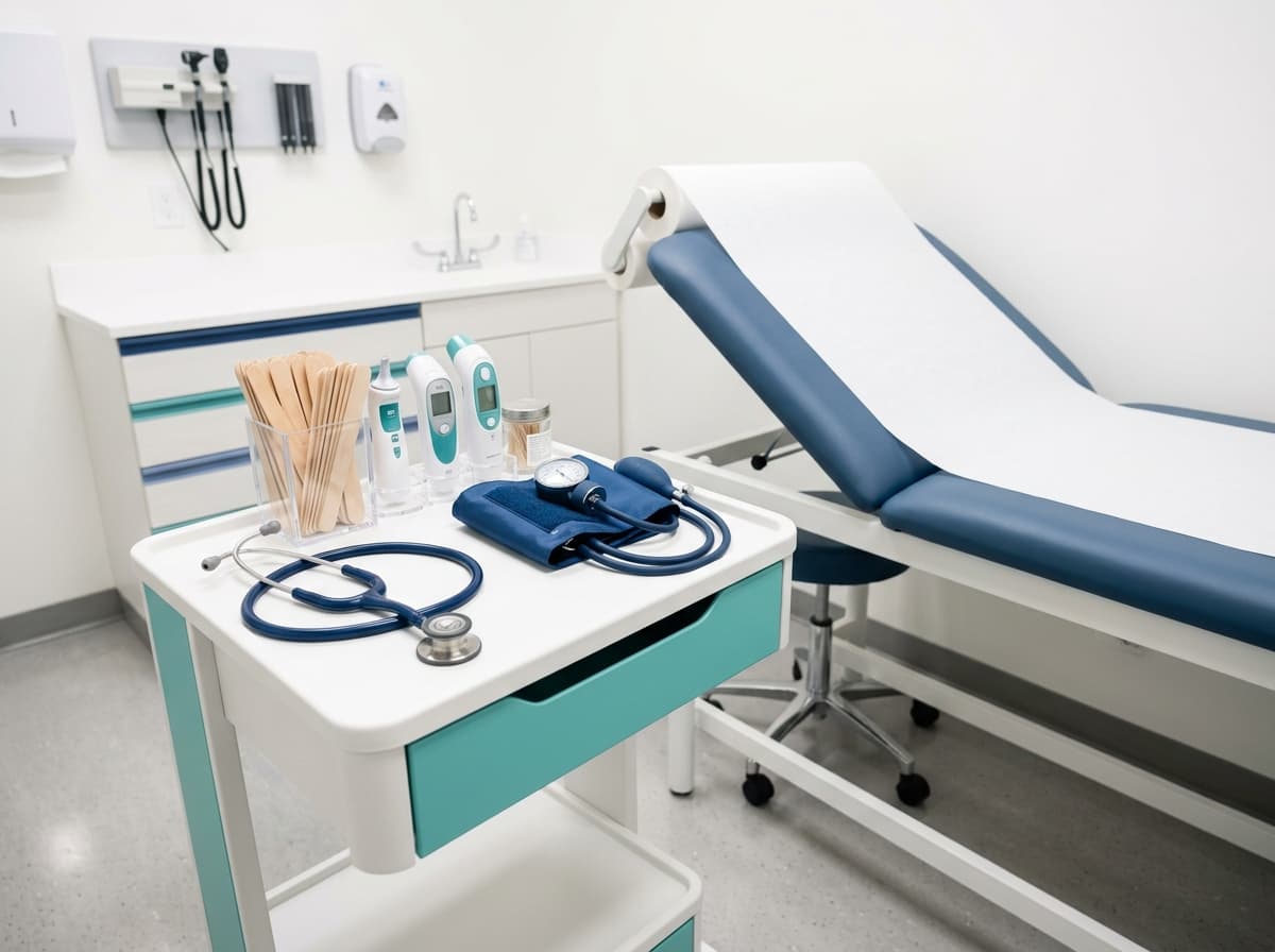 Exam room equipment and supplies