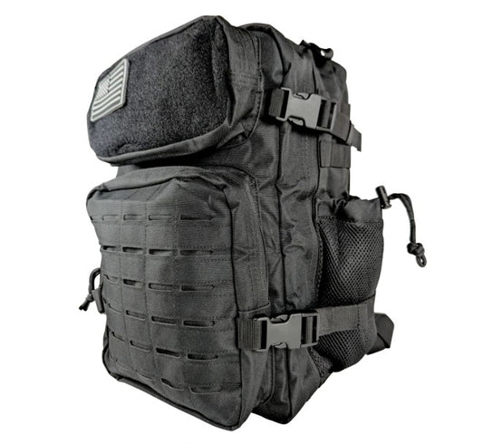 Small Assault / Tactical Backpack for Military Army, Black (10-132-BLK)