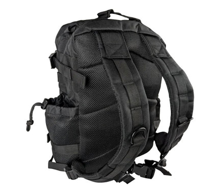 Small Assault / Tactical Backpack for Military Army, Black (10-132-BLK)