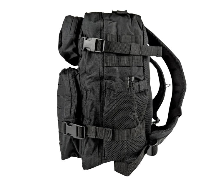 Small Assault / Tactical Backpack for Military Army, Black (10-132-BLK)