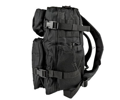 Small Assault / Tactical Backpack for Military Army, Black (10-132-BLK)