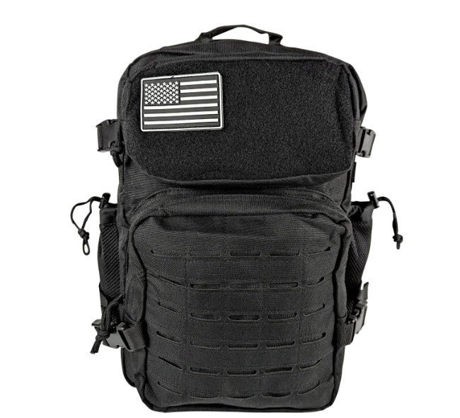Small Assault / Tactical Backpack for Military Army, Black (10-132-BLK)