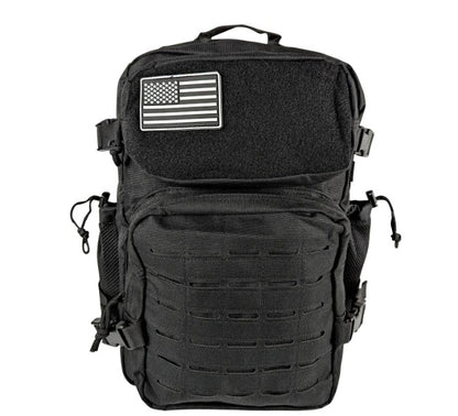 Small Assault / Tactical Backpack for Military Army, Black (10-132-BLK)