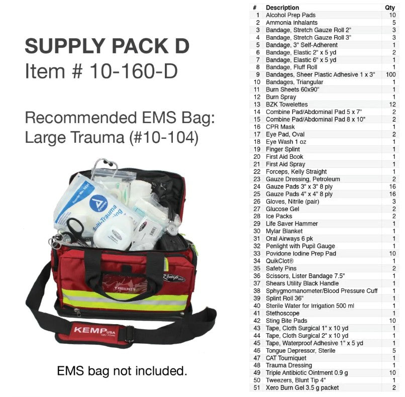 Medical Supply Pack D (10-160-D)