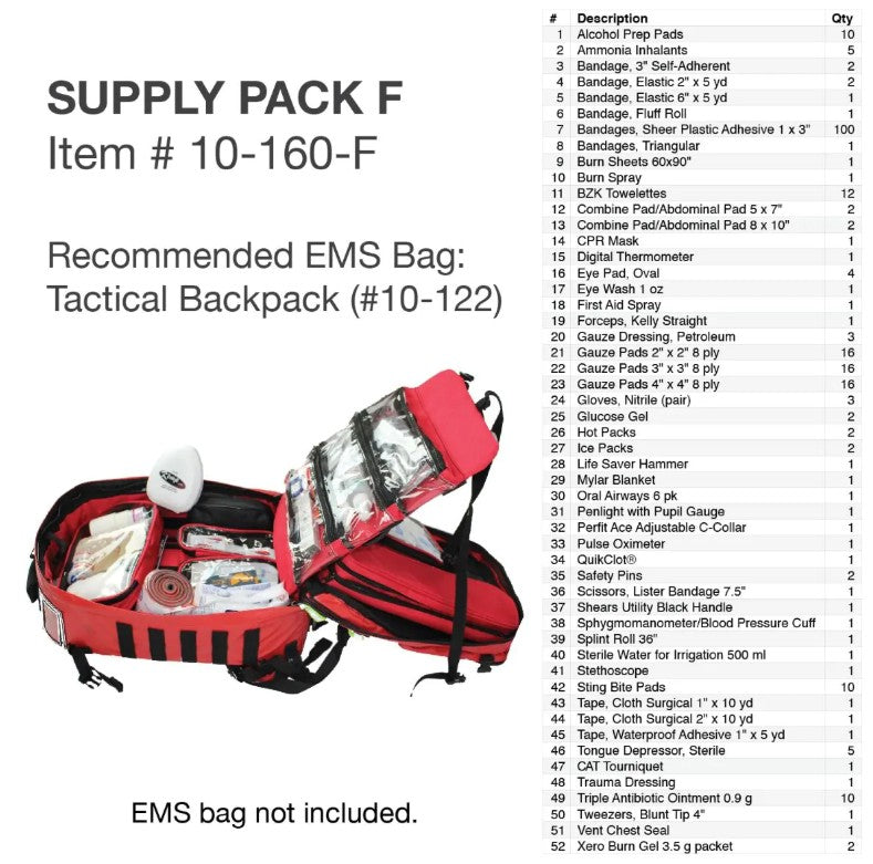 Medical Supply Pack F (10-160-F)