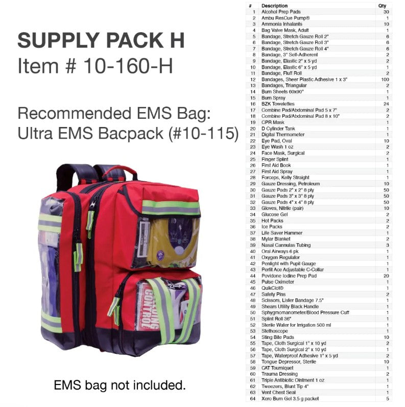 Medical Supply Pack H (10-160-H)