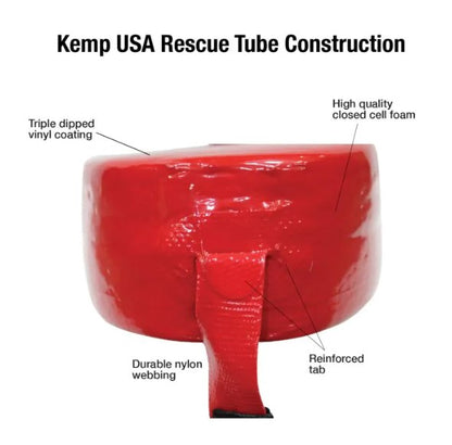 Kemp USA, 50" Rescue Tube with GUARD Logo, Red (10-201-RED)