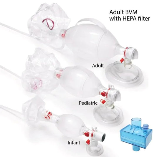 Ambu, Adult Bag Valve Mask, with HEPA filter (10-507-HEPA)